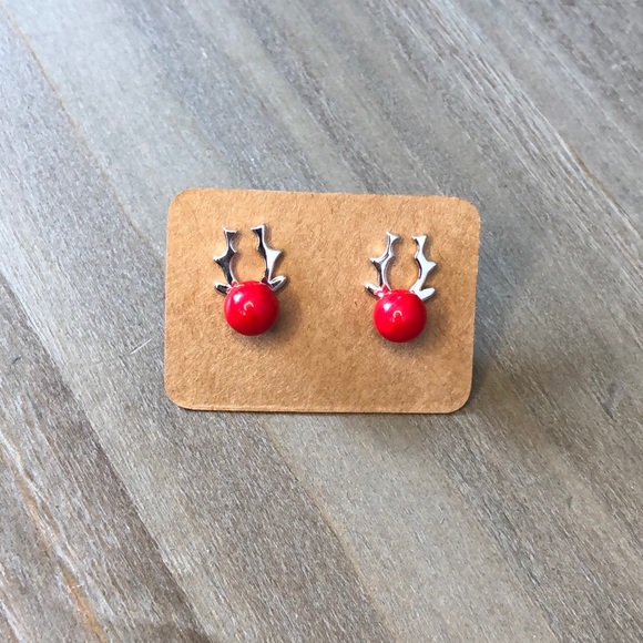 Red Rudolf Earrings - Picture 2 of 4